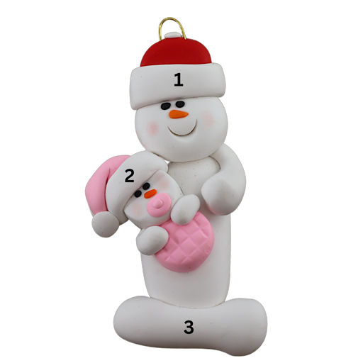 Pink Baby Family of 2 Ornament Ornamentopia