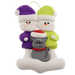Snowman Couple with Grey Cat Ornament Ornamentopia