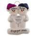 Engagement Snowmen Couple Ornament Ornamentopia