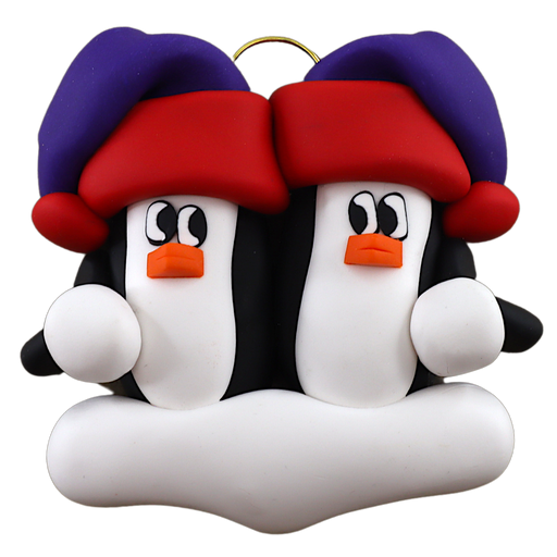 Holiday Penguin Couple Ornament Ornamentopia