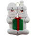 Holiday Present Snowman Couple Ornament Ornamentopia
