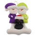 Snowman Couple with Black Dog Ornament Ornamentopia