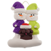 Snowman Couple with Brown Dog Ornament Ornamentopia