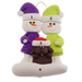 Snowman Couple with Brown Dog Ornament Ornamentopia