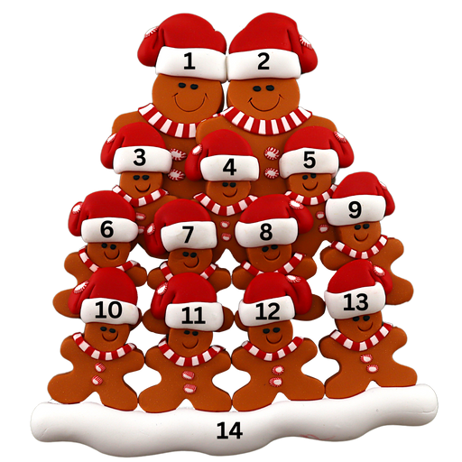 Gingerbread Family of 13 Ornament Ornamentopia