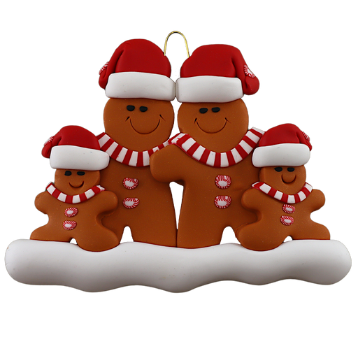 Gingerbread Family of 4 Ornament Ornamentopia