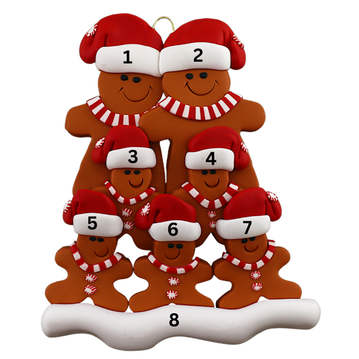 Gingerbread Family of 7 Ornament Ornamentopia