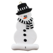 Holiday Black & White Snowman Ornament Ornamentopia