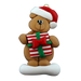 Holiday Bear with Present Ornament - Tan Ornamentopia