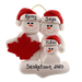 Maple Leaf Snowmen Family of 2 Ornament Ornamentopia