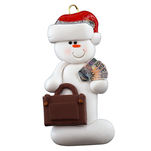 Snowman Banker Ornament Ornamentopia