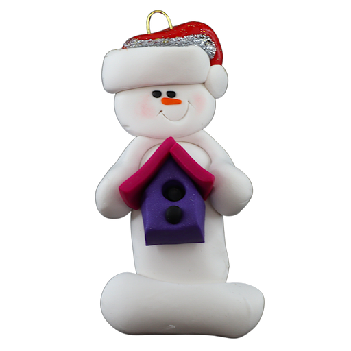 Snowman Birdwatcher Ornament Ornamentopia