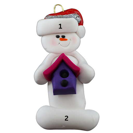 Snowman Birdwatcher Ornament Ornamentopia