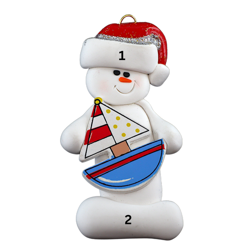 Snowman Boater Ornament Ornamentopia