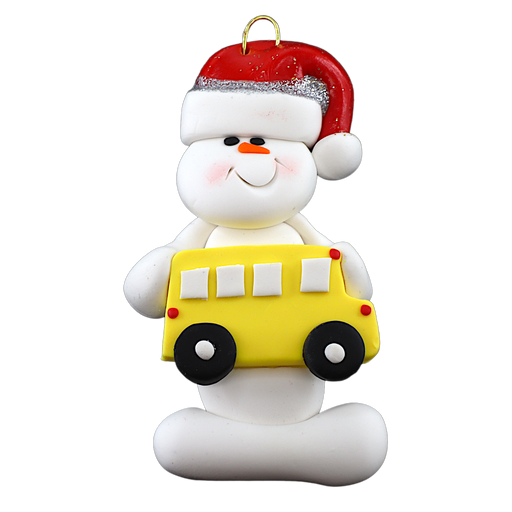 Snowman Bus Driver Ornament Ornamentopia