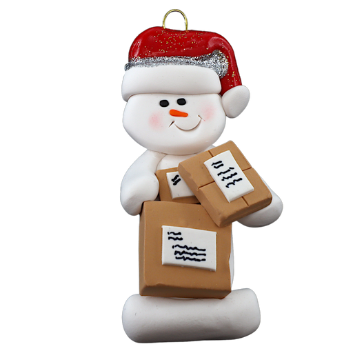 Snowman Courier Ornament Ornamentopia