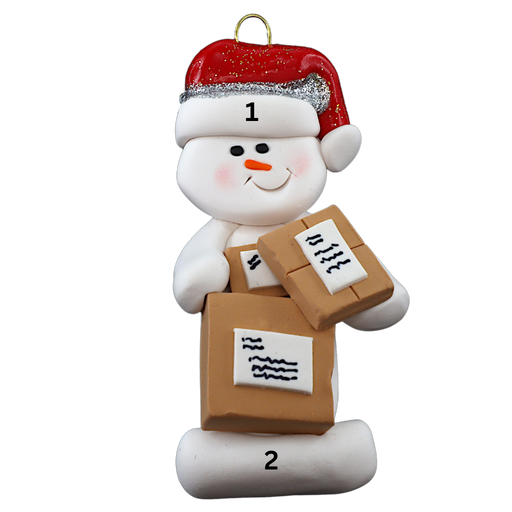 Snowman Courier Ornament Ornamentopia