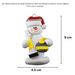 Snowman Curler Ornament - Yellow Ornamentopia
