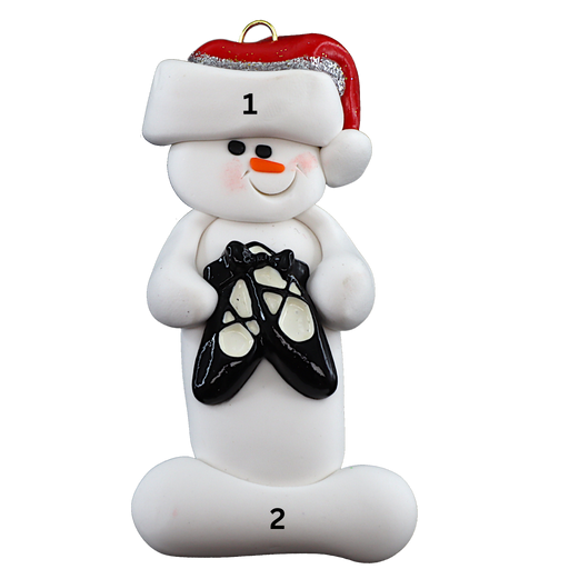 Snowman Dancer Ornament - Black Ornamentopia