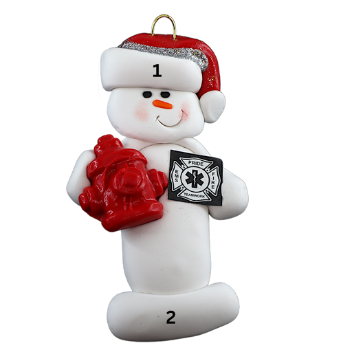 Snowman Firefighter Ornament Ornamentopia