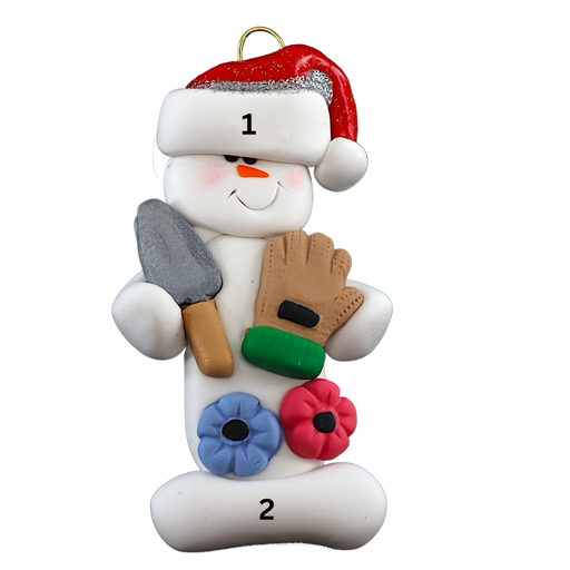 Snowman Gardener Ornament - Flowers Ornamentopia