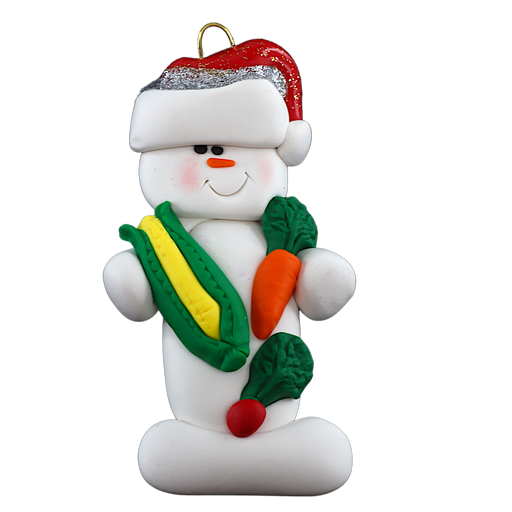 Snowman Gardener Ornament - Veggies Ornamentopia