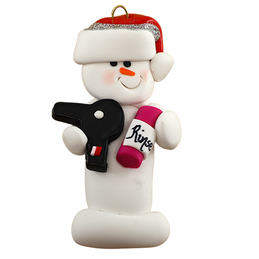 Snowman Hairdresser Ornament Ornamentopia