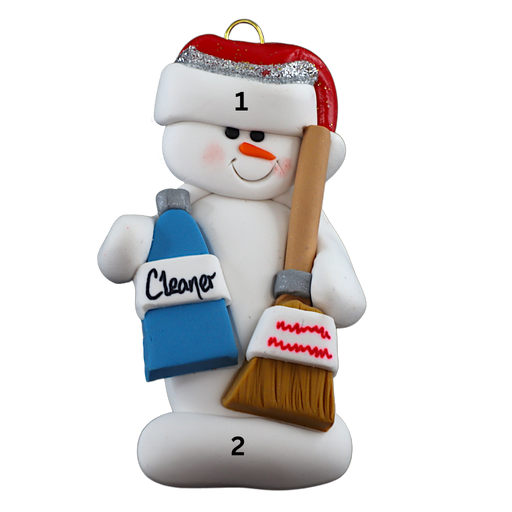 Snowman House Cleaner Ornament Ornamentopia
