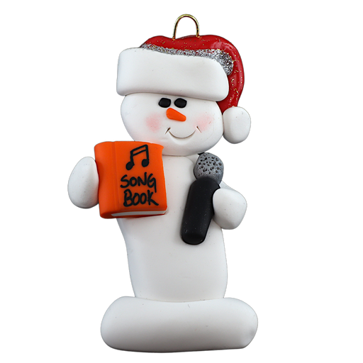 Snowman Karaoke Singer Ornament Ornamentopia