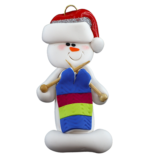 Snowman Knitter Ornament Ornamentopia