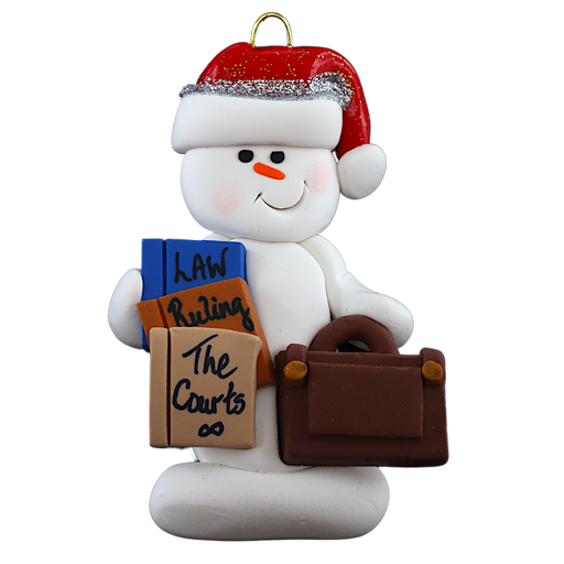 Snowman Lawyer Ornament Ornamentopia