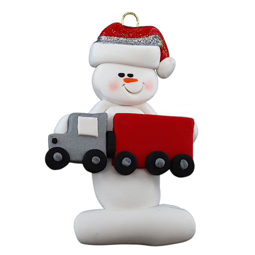 Snowman Trucker Ornament Ornamentopia