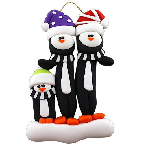 Penguin Family of 3 Ornament Ornamentopia