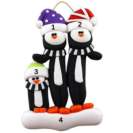Penguin Family of 3 Ornament Ornamentopia