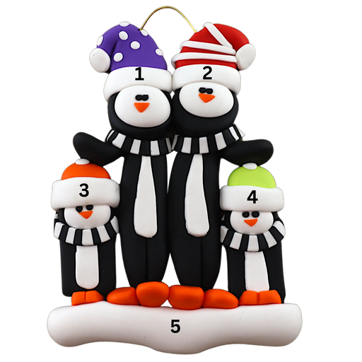 Penguin Family of 4 Ornament Ornamentopia