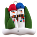 Colourful Scarf Snowmen Family of 2 Ornament Ornamentopia