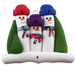 Colourful Scarf Snowmen Family of 3 Ornament Ornamentopia