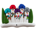 Colourful Scarf Snowmen Family of 5 Ornament Ornamentopia