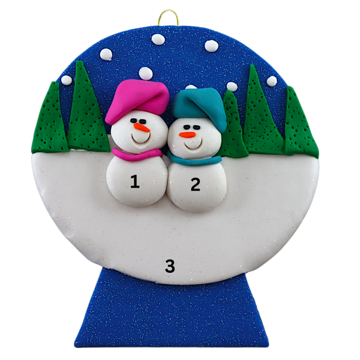 Snow Globe Family of 2 Ornament Ornamentopia