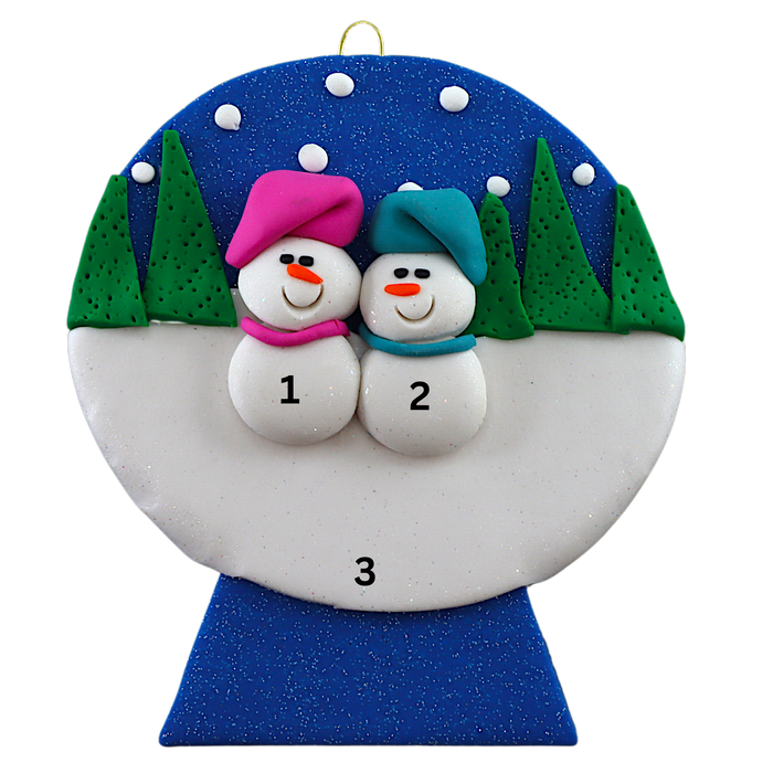 Snow Globe Family of 2 Ornament Ornamentopia