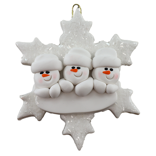 Snowflake Family of 3 Ornament Ornamentopia