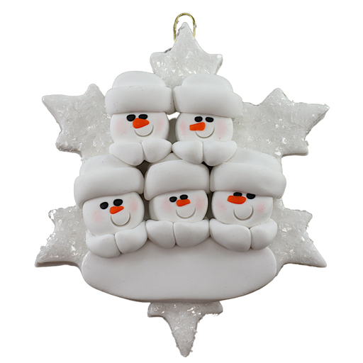 Snowflake Family of 5 Ornament Ornamentopia