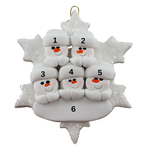 Snowflake Family of 5 Ornament Ornamentopia