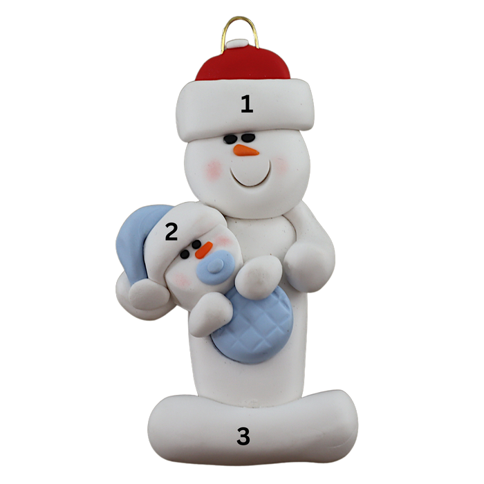 Blue Baby Family of 2 Ornament