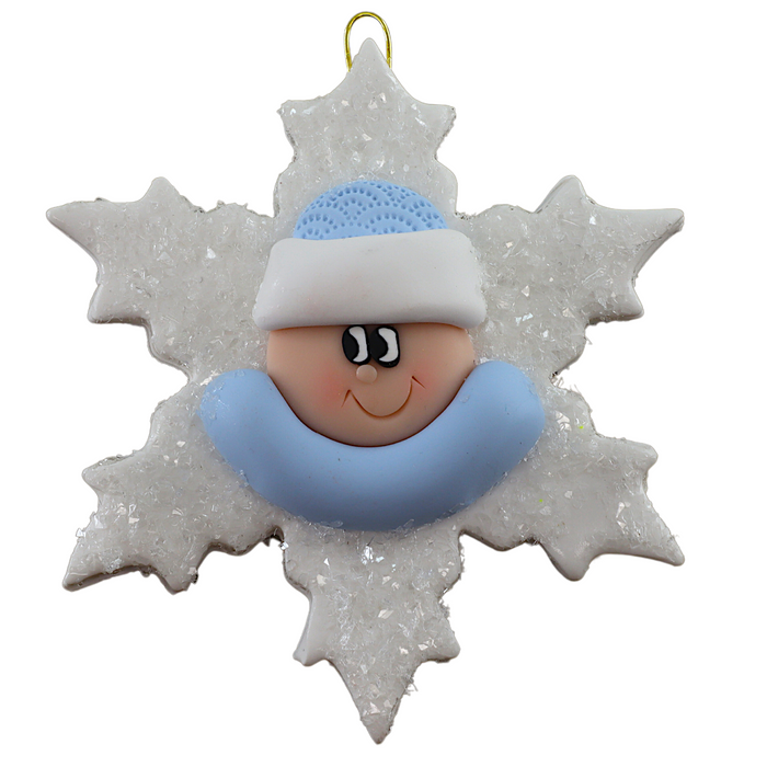Baby Snowflake Ornament - Blue