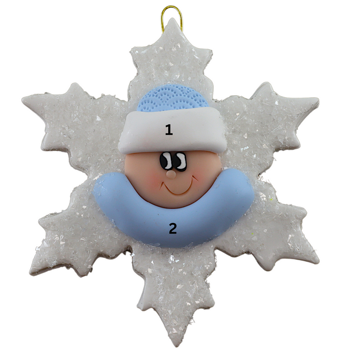 Baby Snowflake Christmas Ornament - Blue