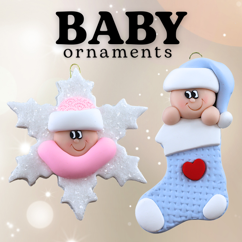 A Personalized Christmas Ornament of a Baby Girl
