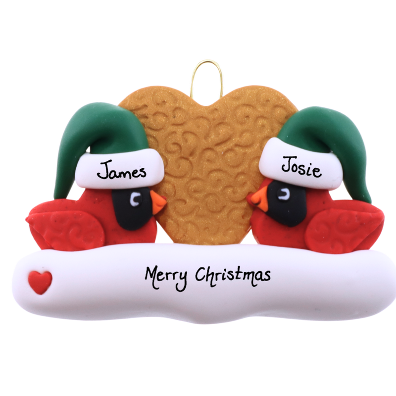 Cardinal Family of 2 Christmas Ornament