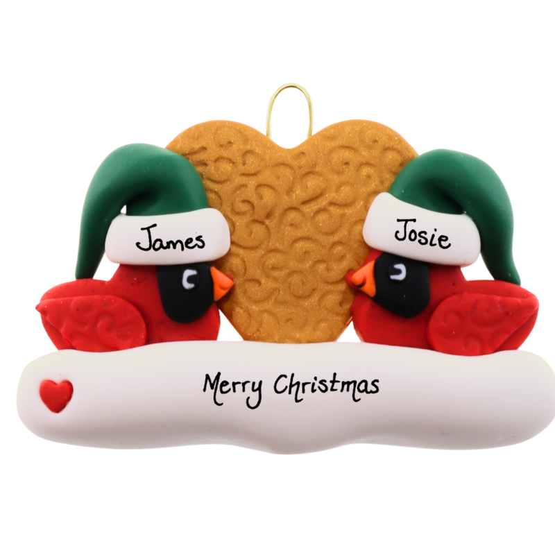 Cardinal Family of 2 Christmas Ornament