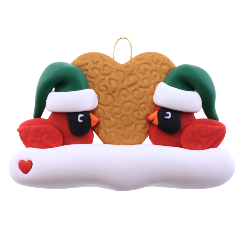 Cardinal Family of 2 Christmas Ornament